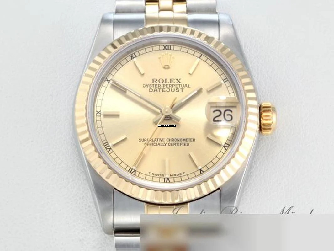 Rolex Datejust 31 31mm Edelstahl Gelbgold 750 Automatik Stahl Gold