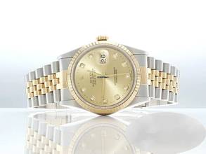 Thumbnail von Rolex Datejust 36 36mm 16233 2002 Diamanten Stahl Gelbgold 750 Automatik Gold