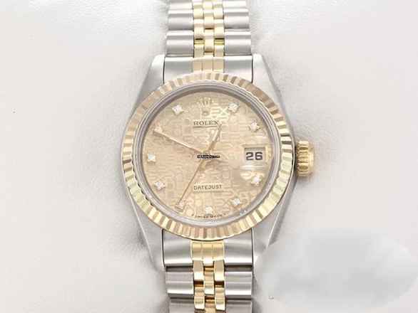  Rolex Lady-Datejust Edelstahl Gelbgold 750 Diamanten Automatik Gold Stahl Damen Stainless Steel 18kt Yellow Gold Jubilé-band Chronometer Oyster 