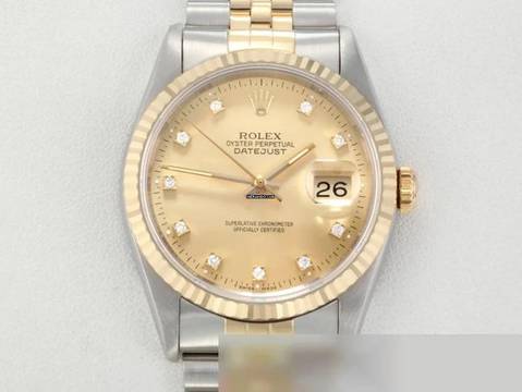  Rolex Datejust 36 36mm 16233 1990 Edelstahl Gelbgold 750 Automatik Stainless Steel 18kt Yellow Gold Jubilé-band Chronometer Oyster 