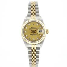 Thumbnail von Rolex Lady-Datejust 26 Steel Gold Jubilee Champagne Diamond Dial
