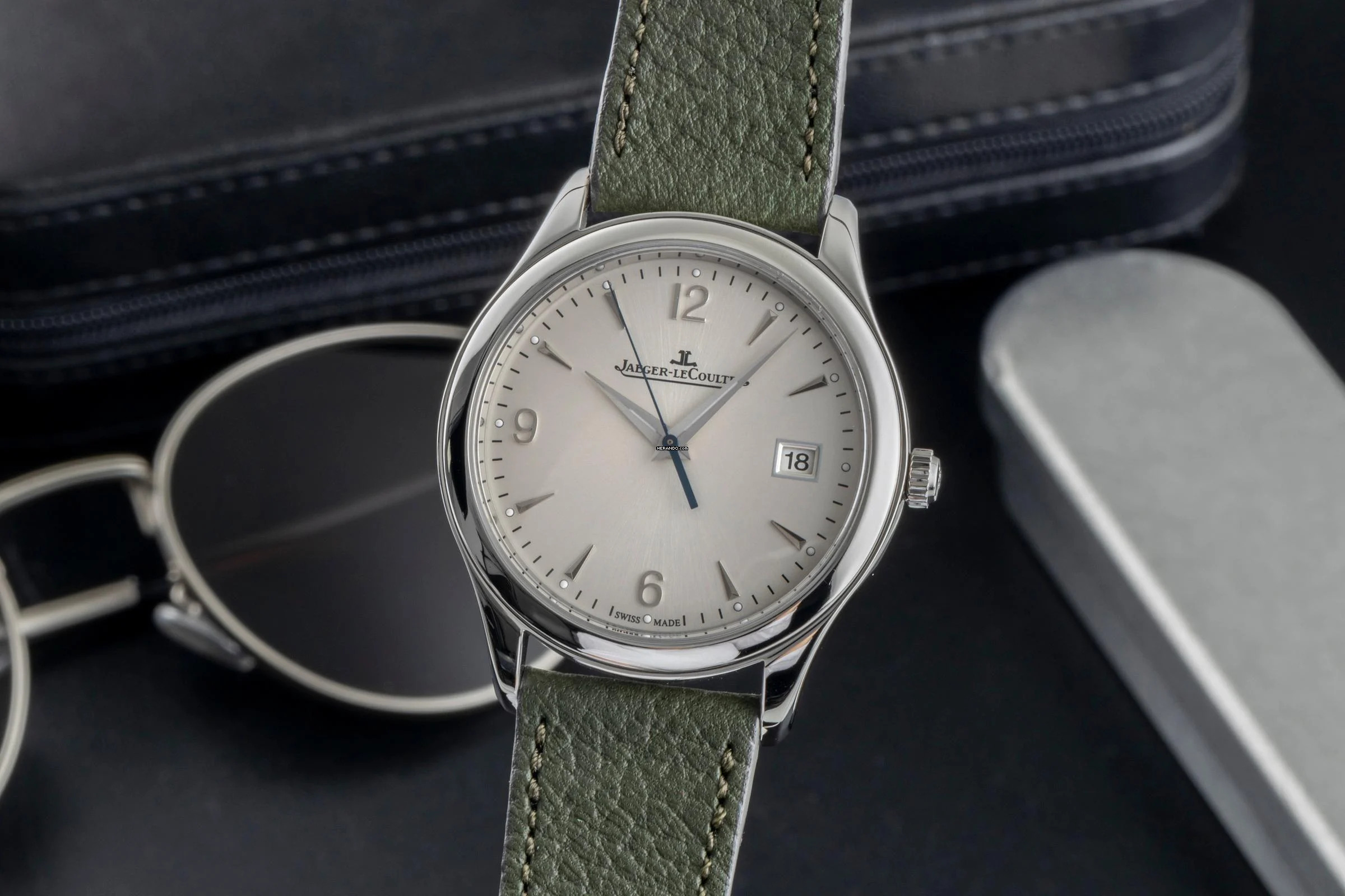  Jaeger-LeCoultre Master Control Date Stahl Automatik Ref. Q1548420 176.8.40.S Papiere 