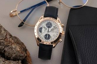 Thumbnail von Omega Speedmaster Date Triple Date Panda Chronograph 18K Roségold Ref. 3623.33.01