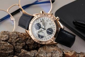 Thumbnail von Omega Speedmaster Date Triple Date Panda Chronograph 18K Roségold Ref. 3623.33.01