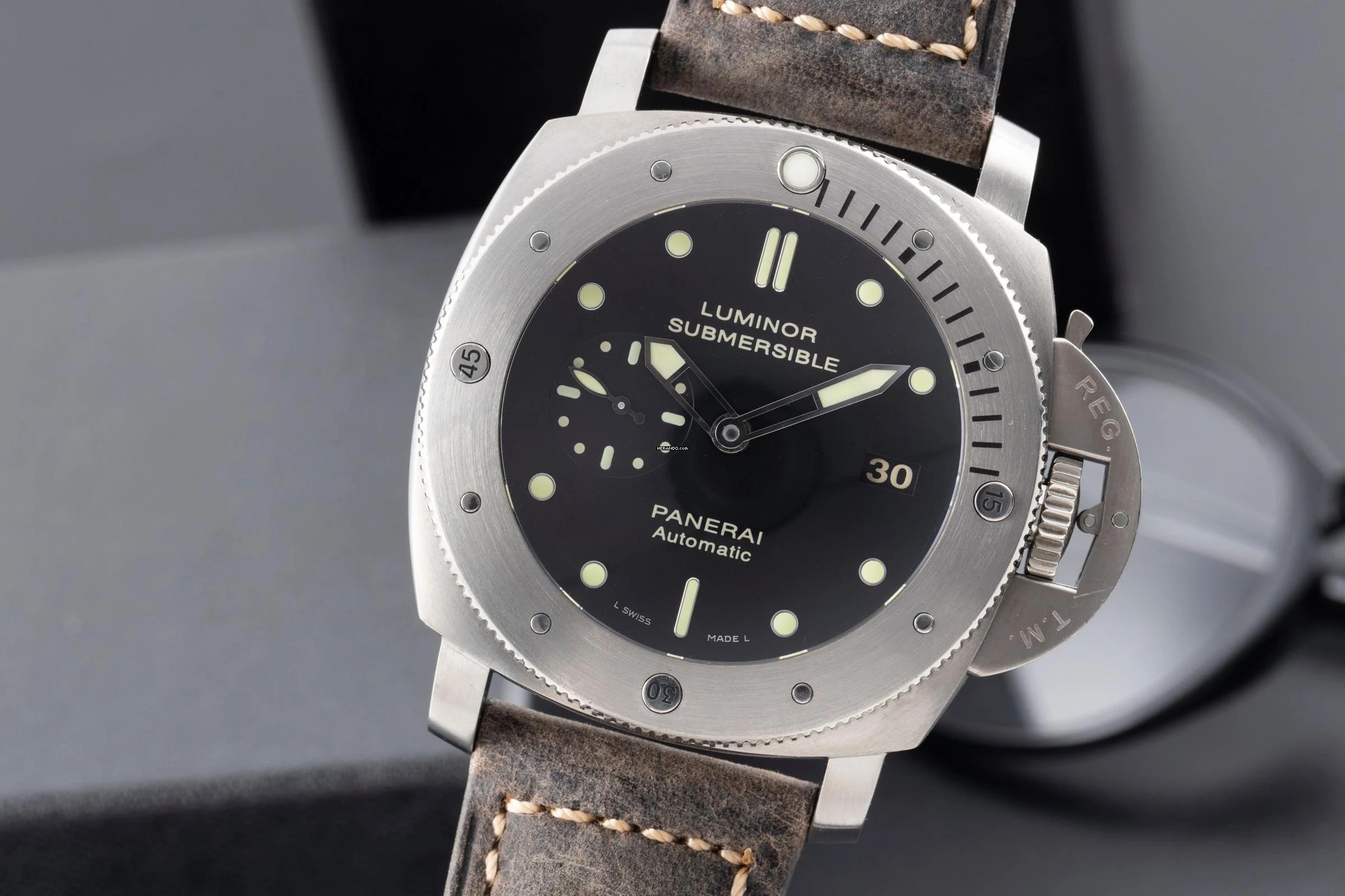  Panerai Luminor Submersible 1950 3 Days Automatic Titan Ref. PAM00305 B&P 2013 