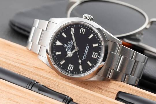  Rolex Explorer 36 Black Dial Oyster Edelstahl Automatik Ref. 114270 Y-Serie 