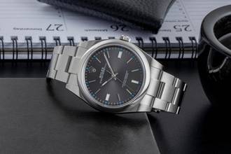 Thumbnail von Rolex Oyster Perpetual 39 Grey Dial Automatik Ref. 114300 B&P 2015