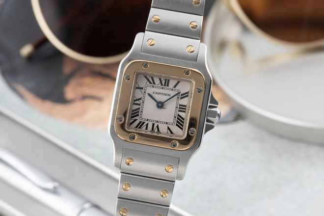  Cartier Santos Galbée Lady Stahl / Gold Ref. W20012C4 1567 B&P 2001 