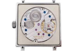 Thumbnail von NOMOS Tetra Edelstahl Handaufzug Herrenuhr Ref. 408 Box & Papiere 2016