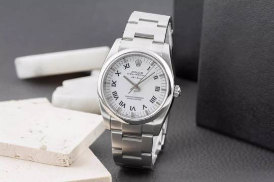  Rolex Air King 34 White Dial Oyster Edelstahl Automatik Ref. 114200 M-Serie 