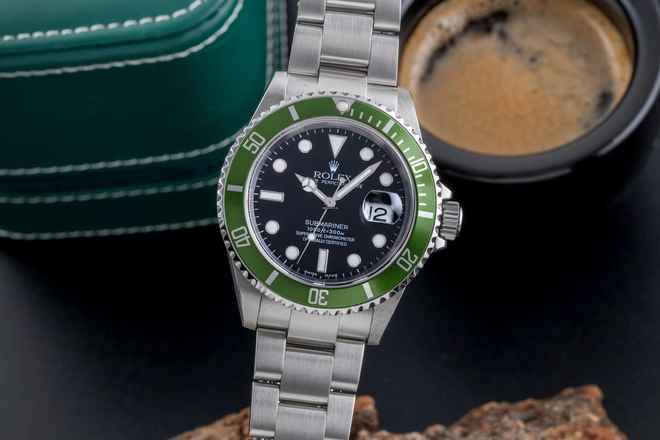  Rolex Submariner Date Kermit Flat Four Automatik Herrenuhr Ref. 16610T F-Serie 