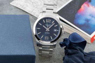 Thumbnail von Longines Conquest Edelstahl Automatik Ref. L3.676.4.99.6 B&P 2021