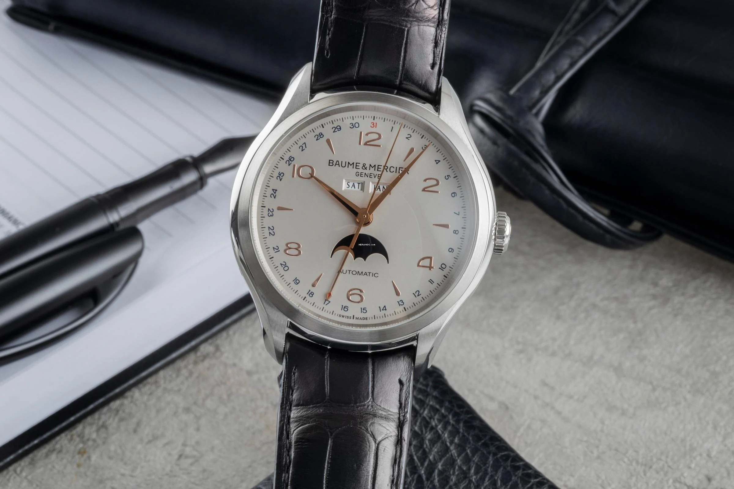  Baume & Mercier Clifton Stahl Automatik Herrenuhr Ref. M0A10055 65718 