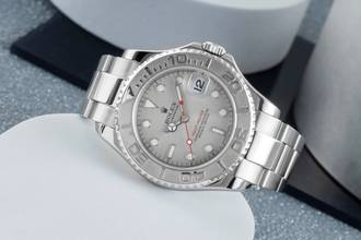 Thumbnail von Rolex Yacht-Master 35 Oyster Stahl / Platin Medium Size Ref 168622 Z-Serie