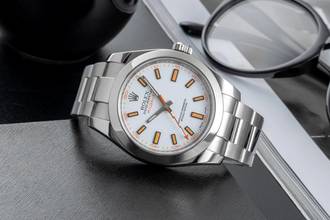 Thumbnail von Rolex Milgauss White Dial Oyster Edelstahl Automatik Herren Ref. 116400 B&P 2008