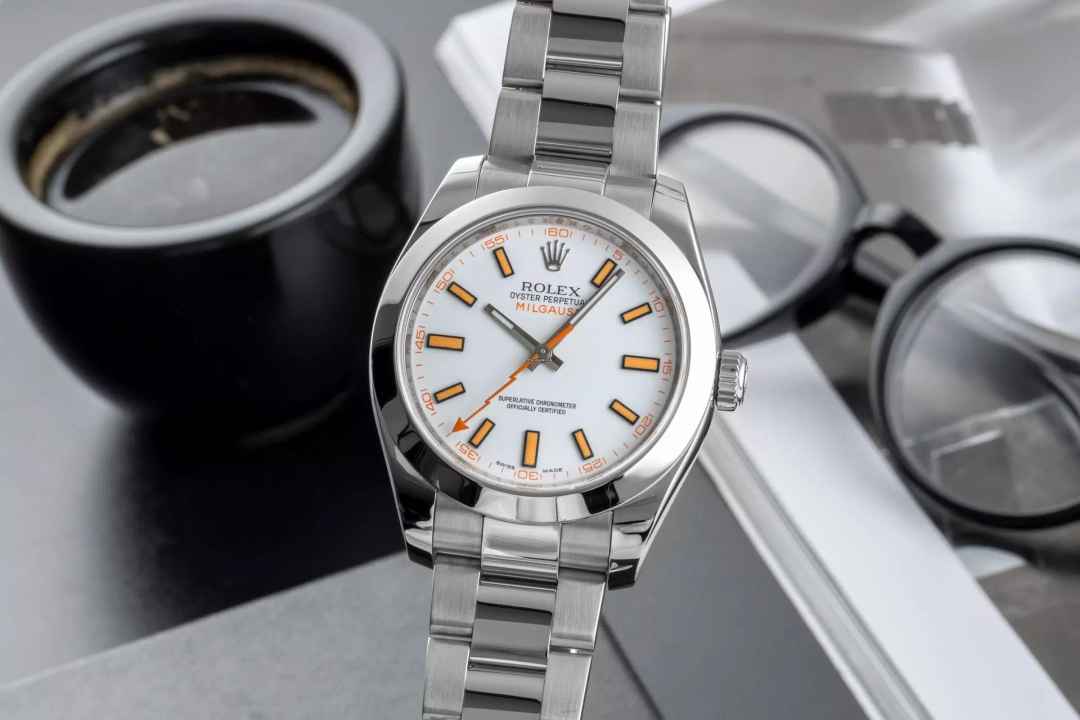  Rolex Milgauss White Dial Oyster Edelstahl Automatik Herren Ref. 116400 B&P 2008 