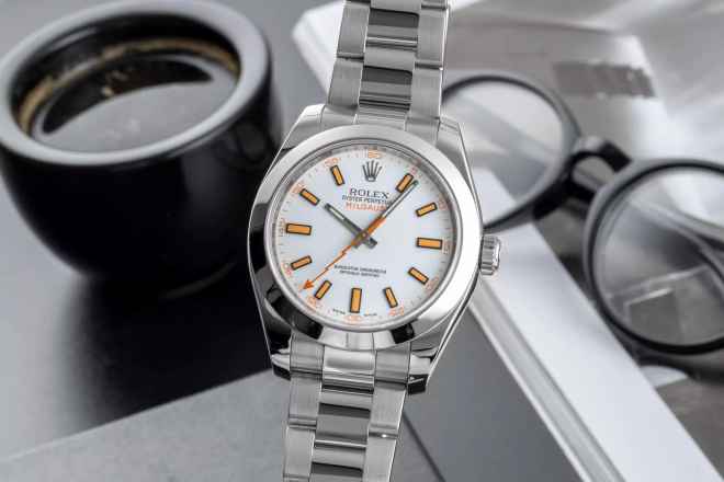  Rolex Milgauss White Dial Oyster Edelstahl Automatik Herren Ref. 116400 B&P 2008 