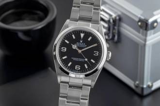Thumbnail von Rolex Explorer 36 Black Dial Oyster Stahl Automatik Ref. 114270 K-Serie Box