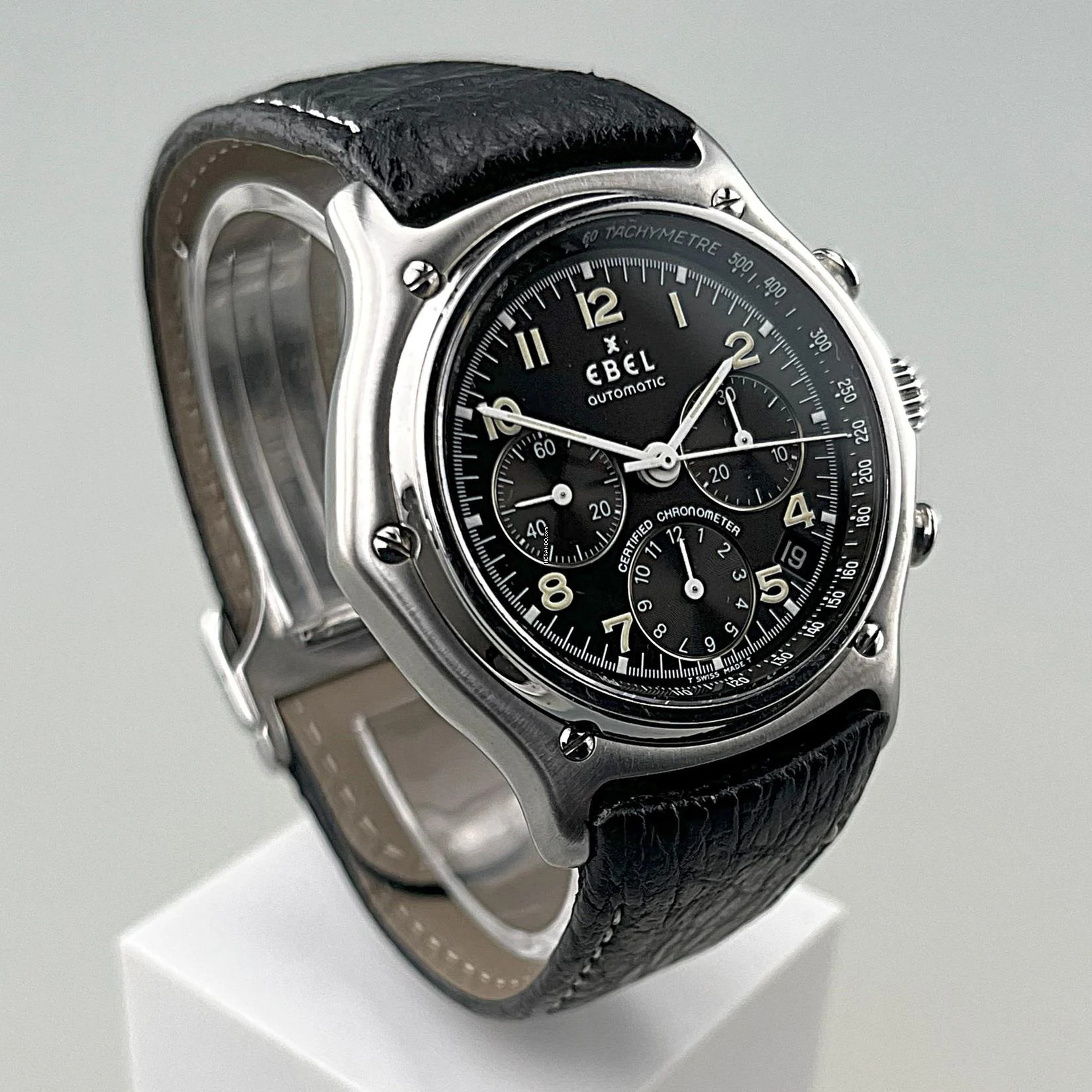 Thumbnail von Ebel Le Modulor 1911 Chronograph Automatik Edelstahl Lederarmband mit Faltschließe Erstbesitz Full Set - Box Garantiekarte Siegel und s. Papiere