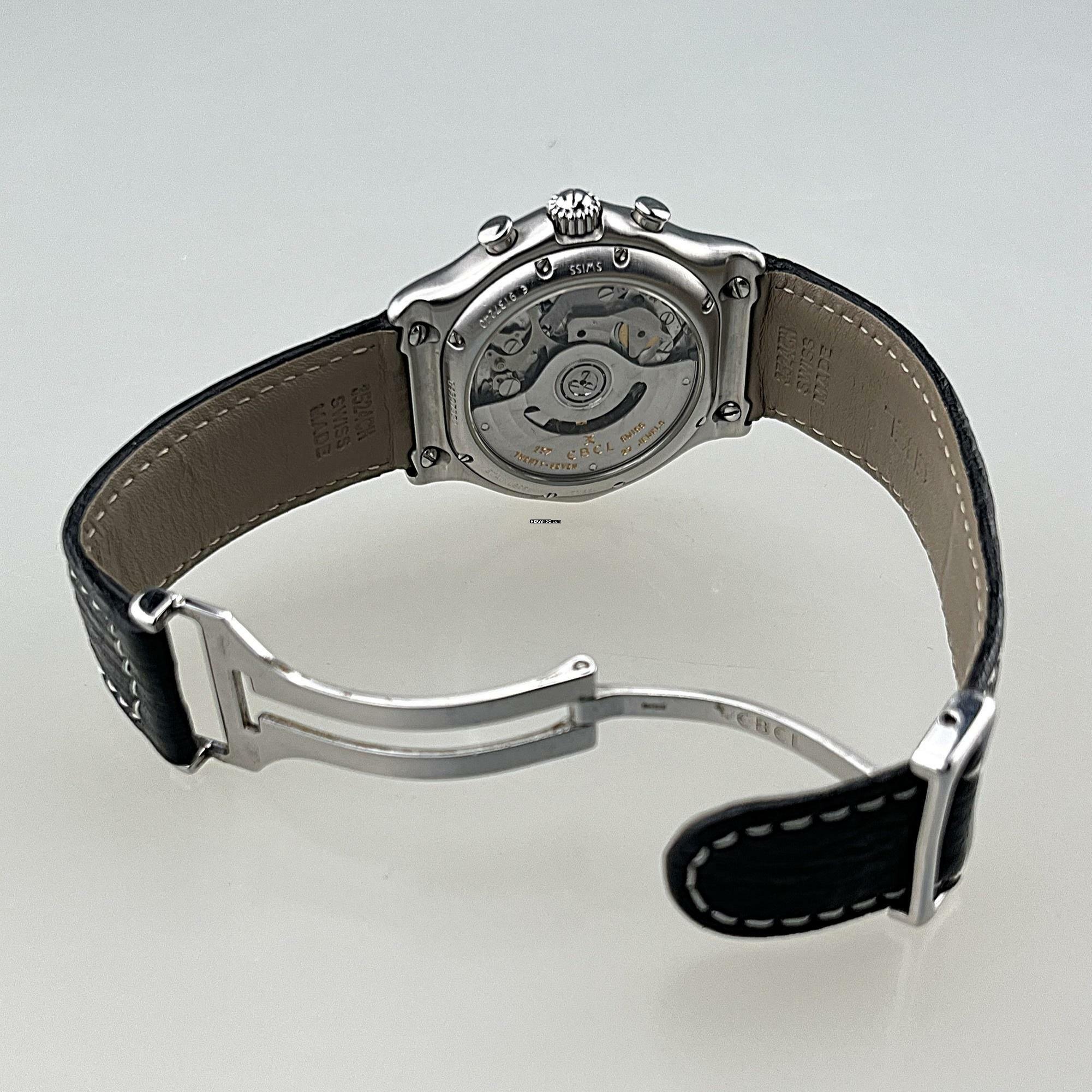 Thumbnail von Ebel Le Modulor 1911 Chronograph Automatik Edelstahl Lederarmband mit Faltschließe Erstbesitz Full Set - Box Garantiekarte Siegel und s. Papiere