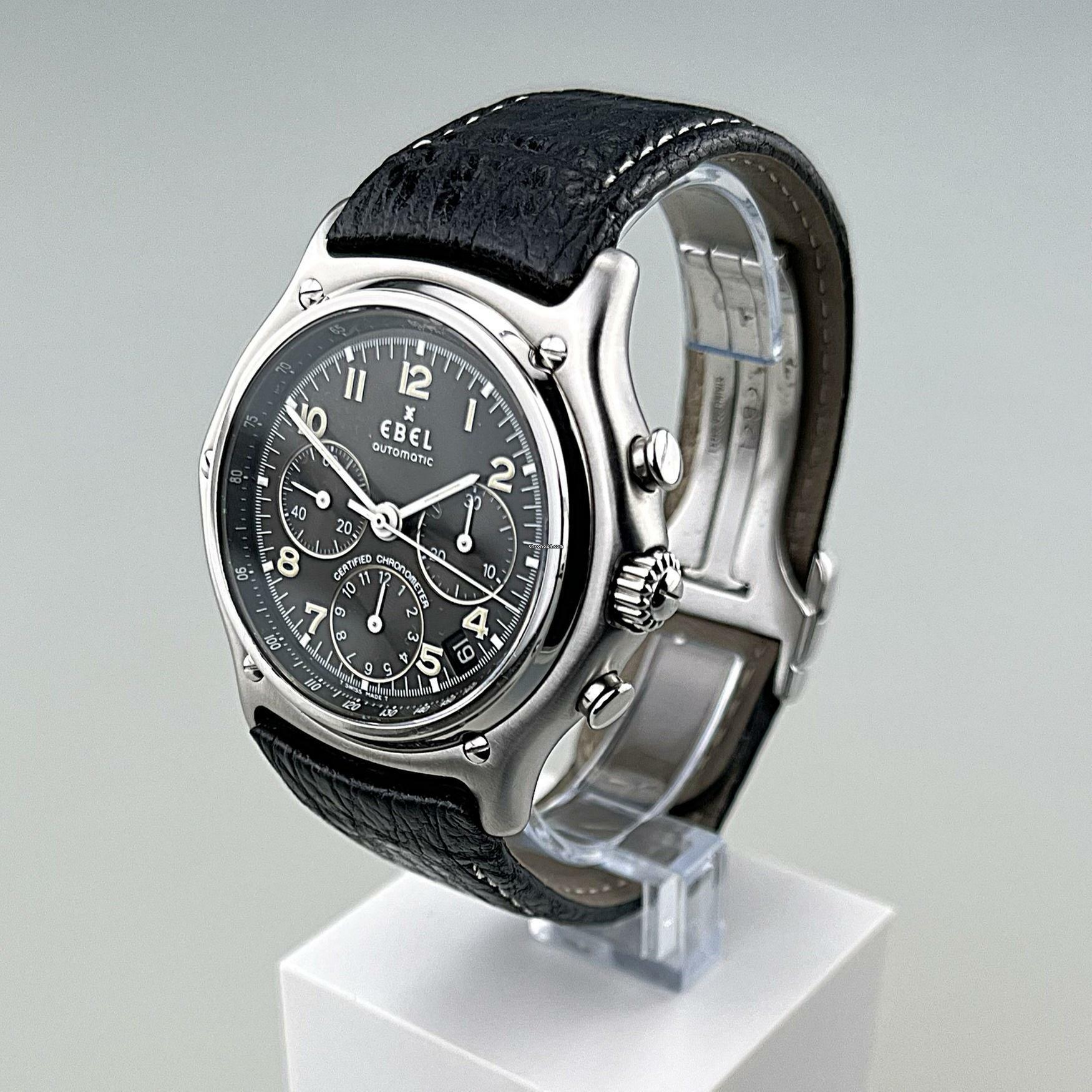 Thumbnail von Ebel Le Modulor 1911 Chronograph Automatik Edelstahl Lederarmband mit Faltschließe Erstbesitz Full Set - Box Garantiekarte Siegel und s. Papiere