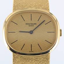 Thumbnail von Patek Philippe Ellipse d'Or VINTAGE//FULL SET//GOLDEN LINEN DIAL//REF.3545/2//18KT # IK2