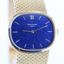 Thumbnail von Patek Philippe Ellipse d'Or VINTAGE//BLUE LINEN DIAL//18KT YELLOW GOLD//REF.3545/2 # IK