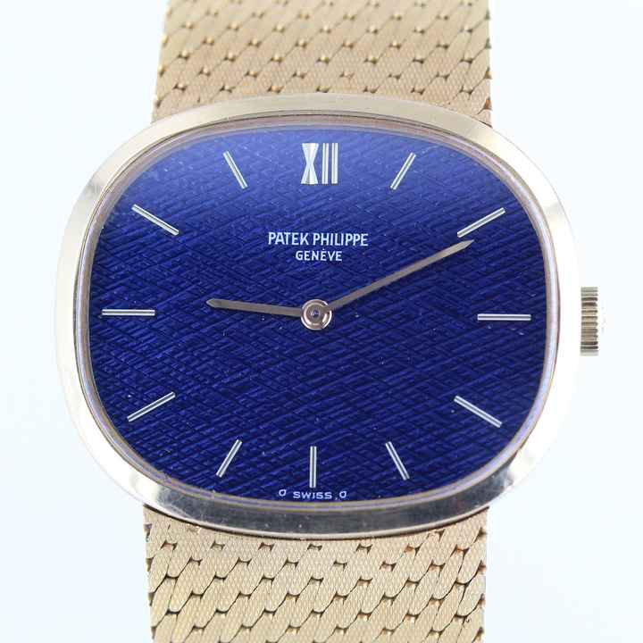  Patek Philippe Ellipse d'Or VINTAGE//BLUE LINEN DIAL//18KT YELLOW GOLD//REF.3545/2 # IK 
