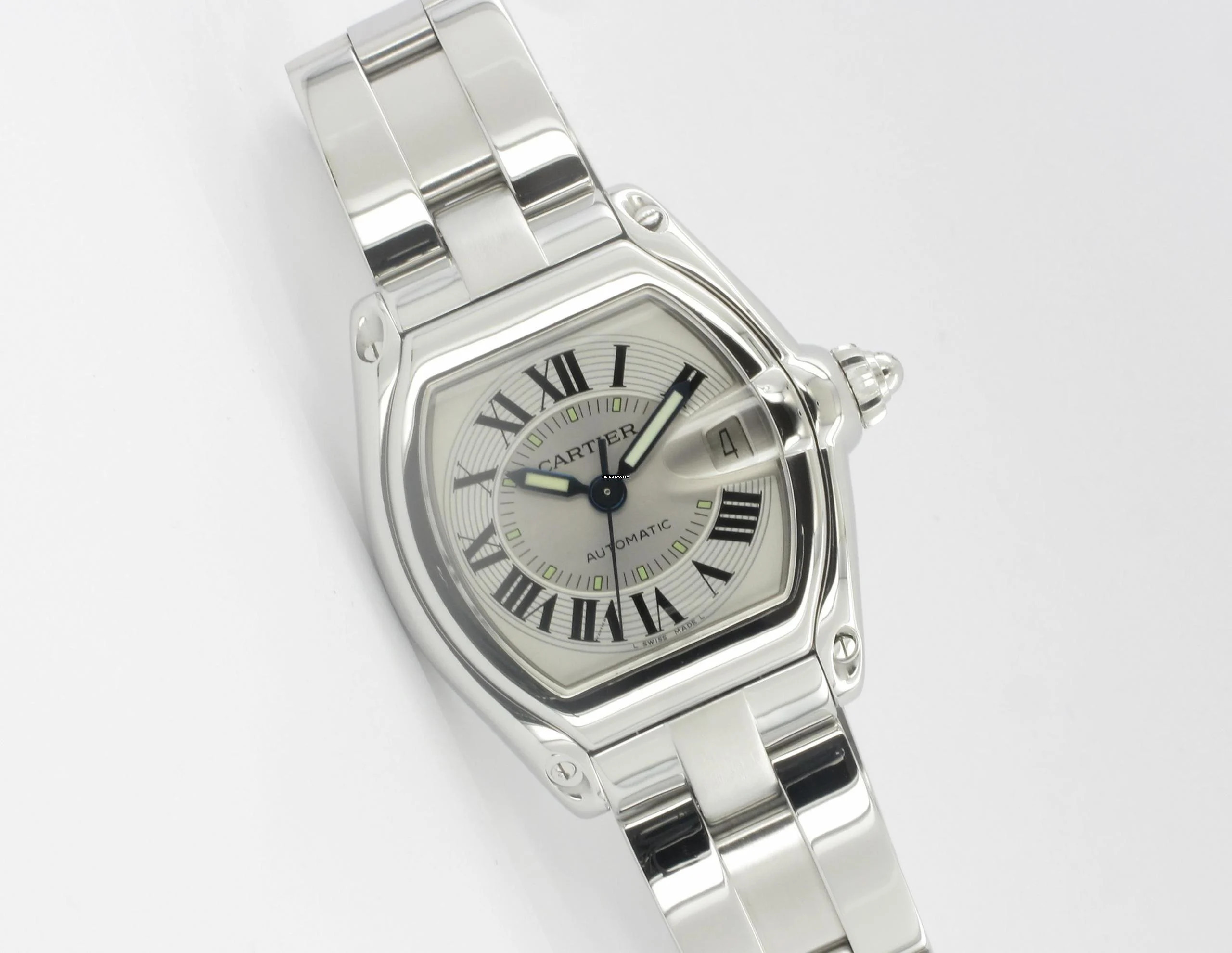  Cartier Roadster Silver Dial 