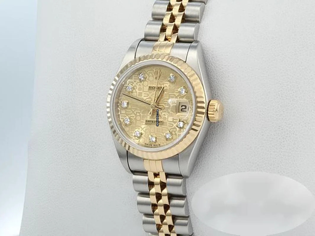 Rolex Lady-Datejust Edelstahl Gelbgold 750 Diamanten Automatik Stainless Steel 18kt Yellow Gold Stahl Jubilé-band Chronometer Oyster