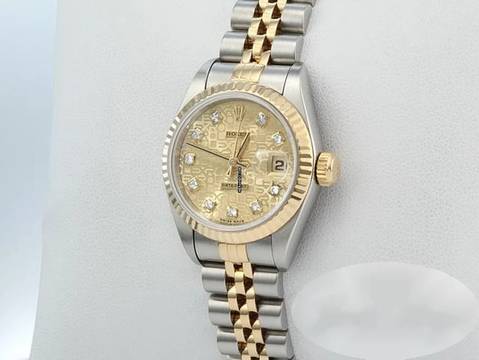  Rolex Lady-Datejust Edelstahl Gelbgold 750 Diamanten Automatik Stainless Steel 18kt Yellow Gold Stahl Jubilé-band Chronometer Oyster 