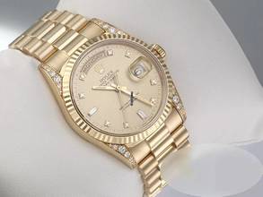 Thumbnail von Rolex Day-Date 36 36mm 18338 1996 Diamanten Gelbgold 750 Automatik 18kt Yellow Gold President-band Chronometer Oyster