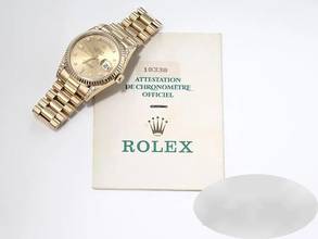 Thumbnail von Rolex Day-Date 36 36mm 18338 1996 Diamanten Gelbgold 750 Automatik 18kt Yellow Gold President-band Chronometer Oyster