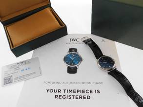 Thumbnail von IWC Portofino Automatic Moon Phase 40 Herrenuhr mit original Papieren im Top Zustand IWC Warranty until 10 / 2028