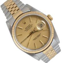 Thumbnail von Rolex Datejust 36 16233 Tapestry champagne dial 2000’s Full Set TOP Condition