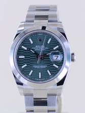 Thumbnail von Rolex Datejust 41 Stahl Oysterband green Motif Dial 41mm B+P ungetragen