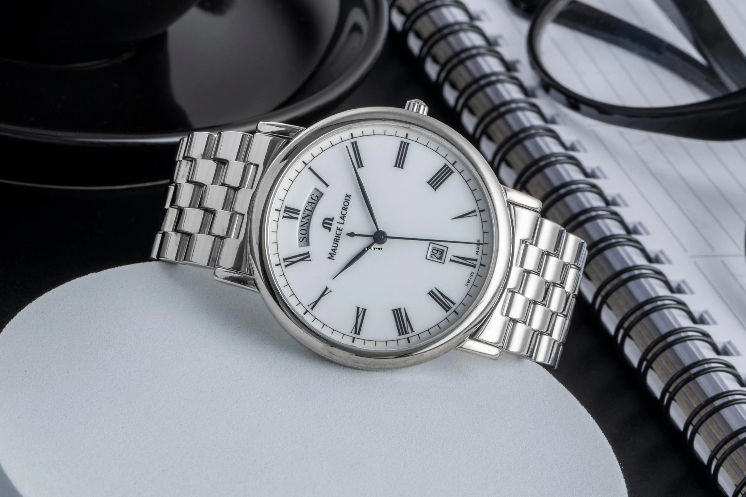 Thumbnail von Maurice Lacroix Les Classiques Stahl Quarz Herrenuhr Ref. 96856