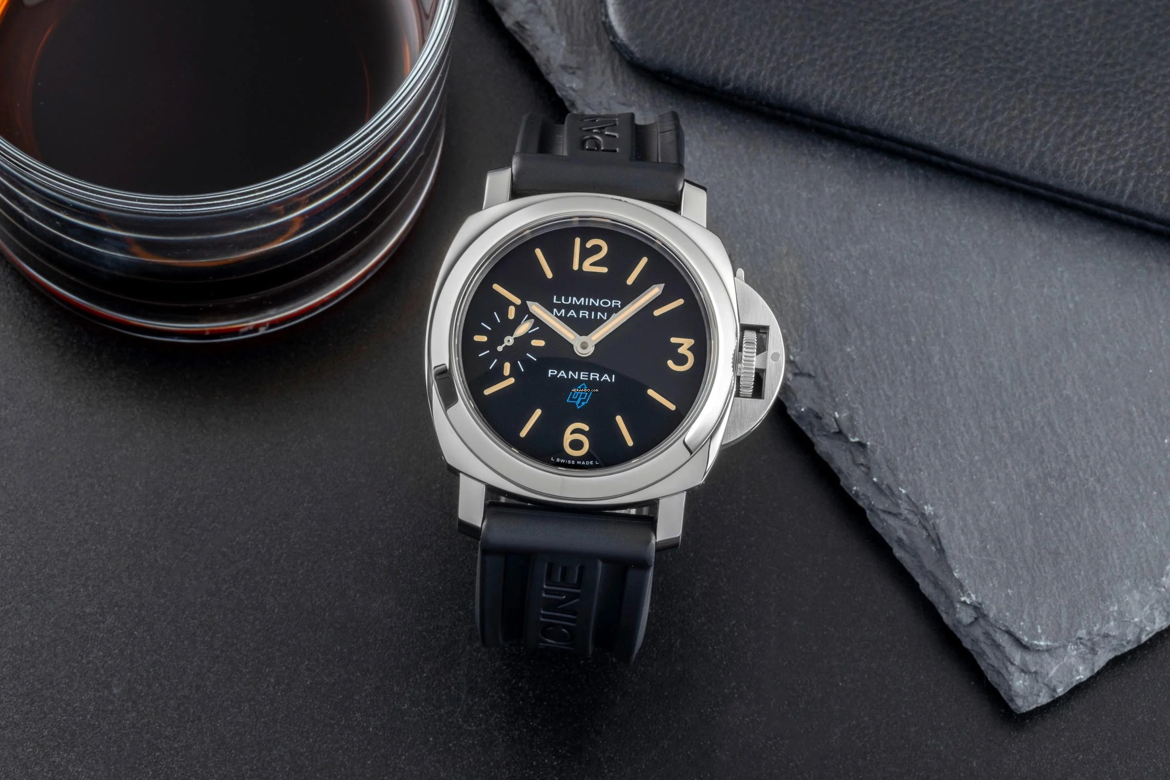  Panerai Luminor Marina Handaufzug Edelstahl Herrenuhr R. PAM00631 B&P 2017 