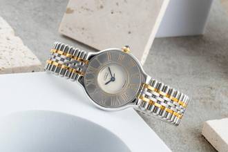 Thumbnail von Cartier 21 Must de Cartier SM Stahl / Gold Quarz Damenuhr Ref. W10051F4 B&P