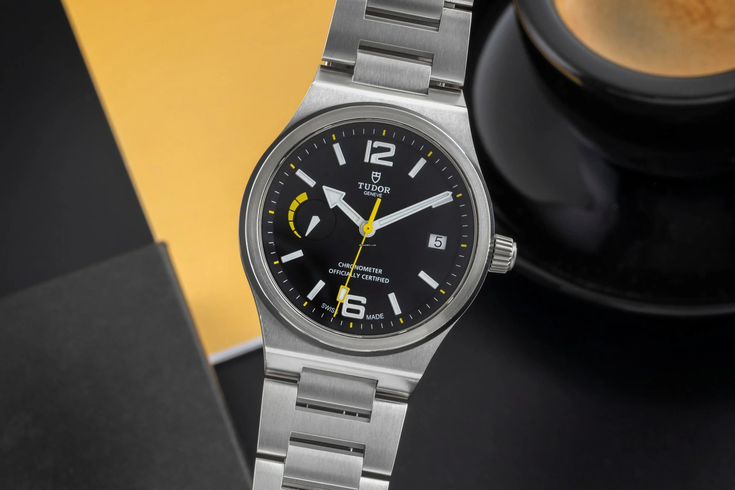 Tudor North Flag Automatik Edelstahl Herrenuhr Ref. 91210N Box & Papiere 2018