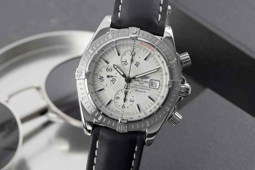  Breitling Chronomat Evolution Chronograph Stahl Automatik Ref. A1335611/G569 Papiere 