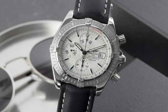  Breitling Chronomat Evolution Chronograph Stahl Automatik Ref. A1335611/G569 Papiere 