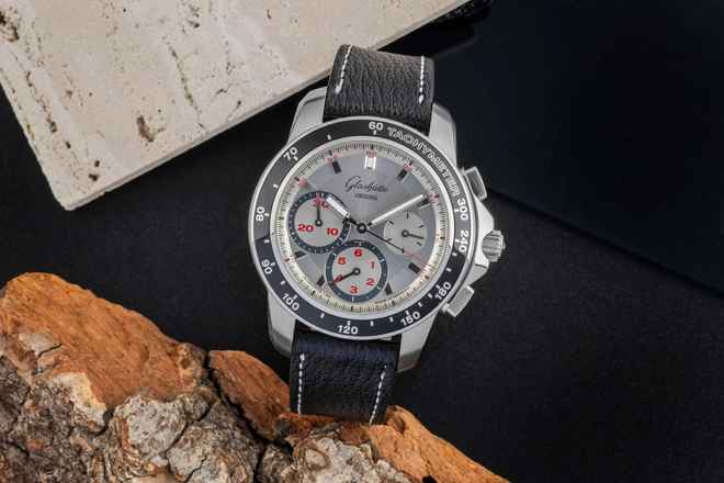  Glashütte Original Sport Evolution Chronograph Stahl Automatik Ref. 39-31-43-03 B&P 2010 