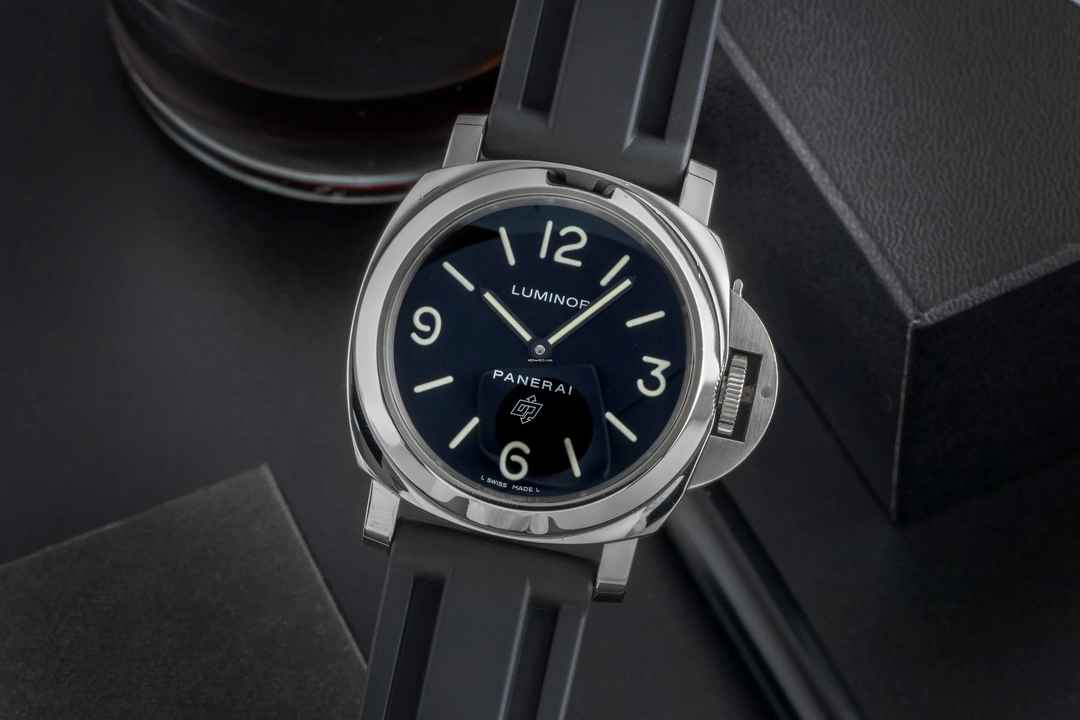 Panerai Luminor Base Logo 44 Stahl Handaufzug Herrenuhr Ref. PAM00000 B&P 2015 