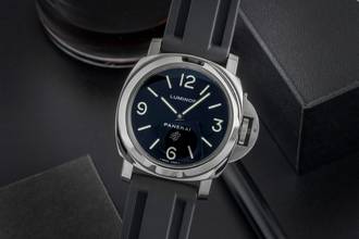 Thumbnail von Panerai Luminor Base Logo 44 Stahl Handaufzug Herrenuhr Ref. PAM00000 B&P 2015