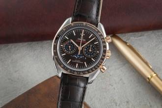 Thumbnail von Omega Speedmaster Moonphase Stahl / Sedna Gold 304.23.44.52.13.001