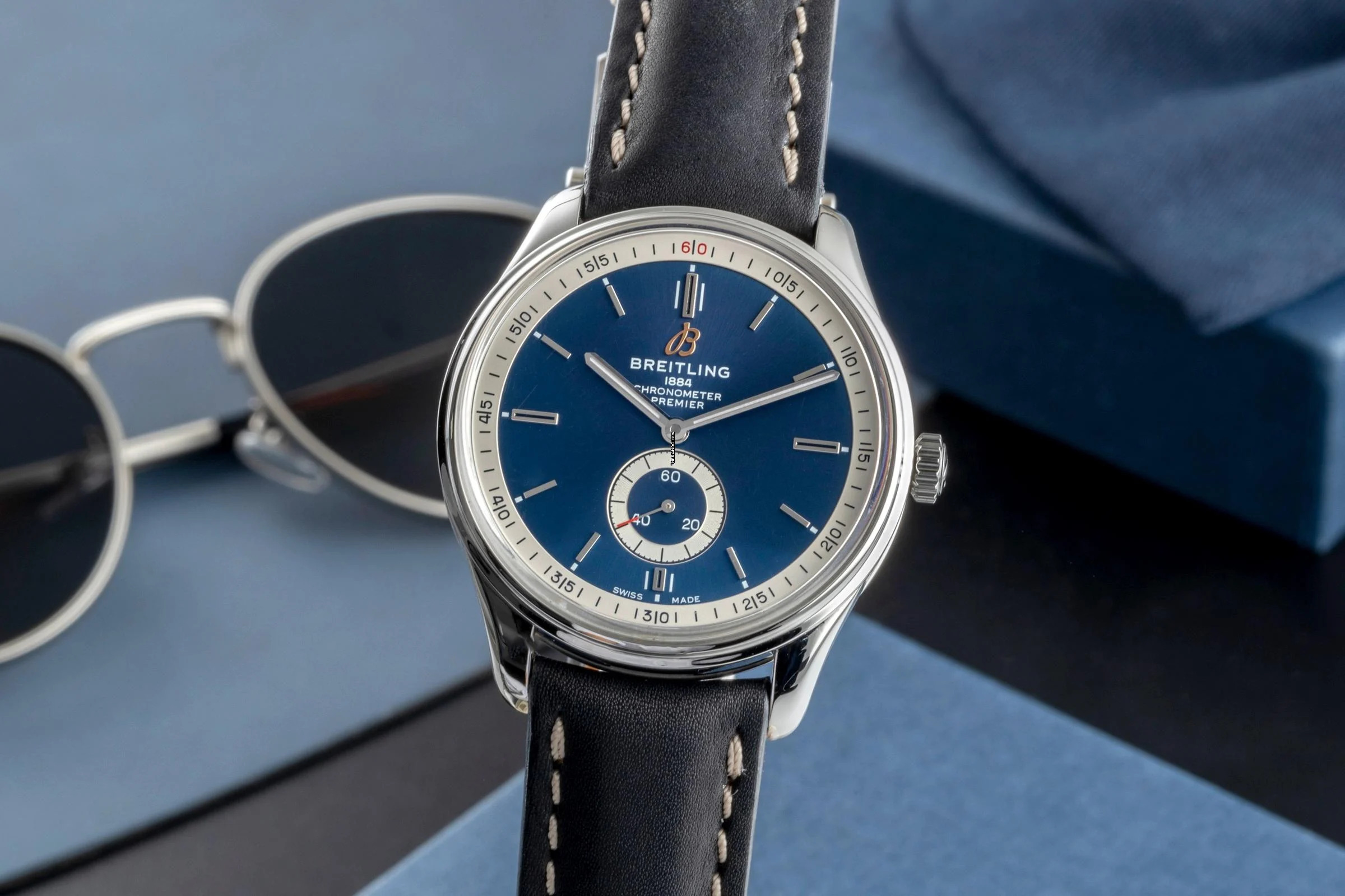 Breitling Premier Automatik 40 Stahl Herrenuhr Ref. A37340351C1P1 B&P 2019