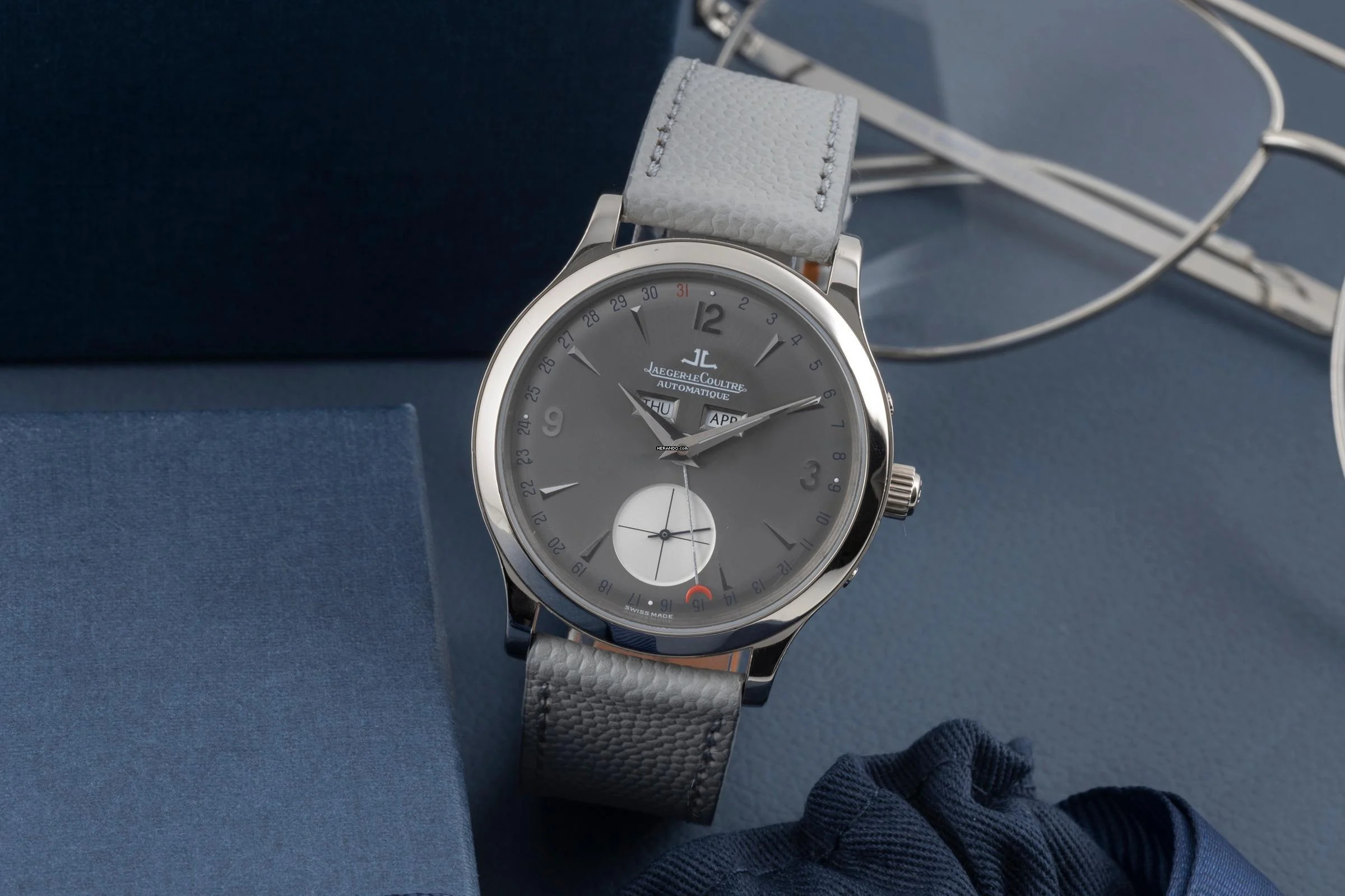  Jaeger-LeCoultre Master Control Triple Date 18K Weissgold Automatik Ref.140.3.87 