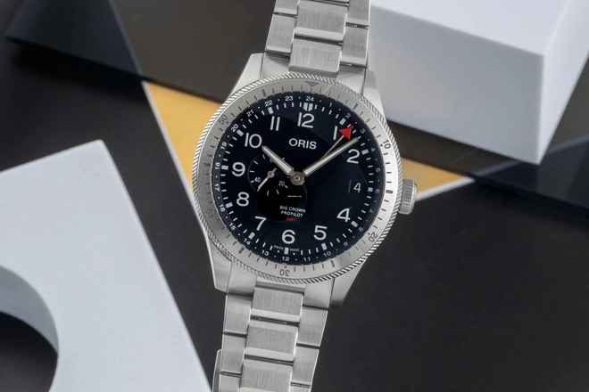  Oris Big Crown ProPilot GMT Timer GMT Automatik Stahl Ref. 01 748 7756 4064 
