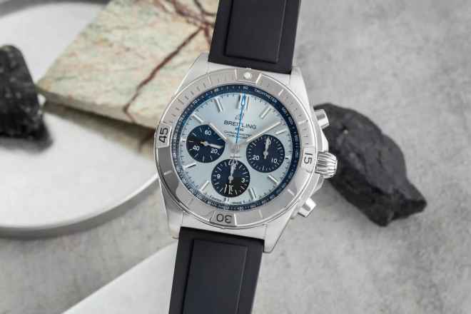  Breitling Chronomat Chronograph Stahl / Platin Ref. PB0134101C1S1 
